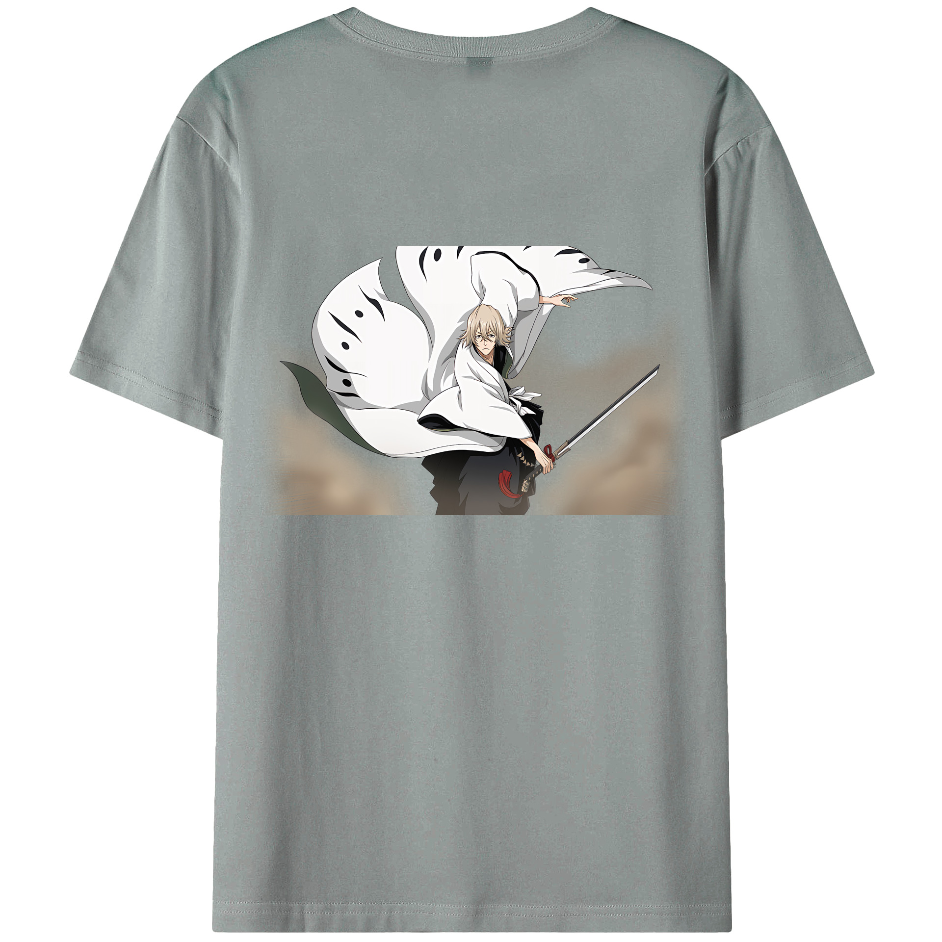 （画像用） "ブリーチ 浦原 喜助（うらはら きすけ） BLEACH Urahara Kisuke " 綿100％ メンズ半袖Tシャツ（バックプリント） 通気性